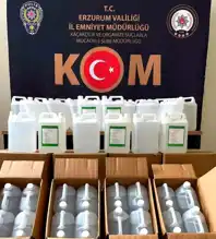 Erzurum'da 350 Litre Kaçak Etil Alkol Ele Geçirildi