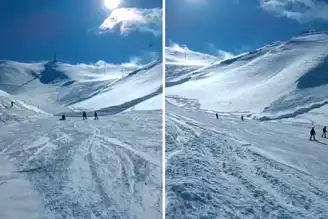 Palandöken'de Çığ Tehlikesi! Kayakçılar Korku Filmi Yaşadı