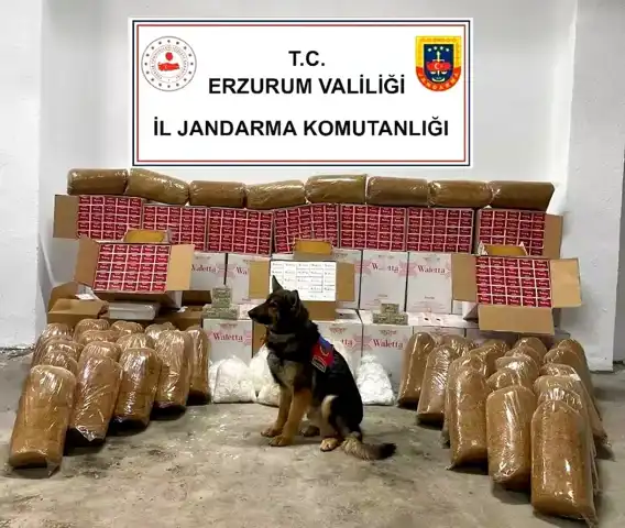 Erzurum'da Kaçak Tütün Baskını: 210 Kg Tütün Ele Geçti!